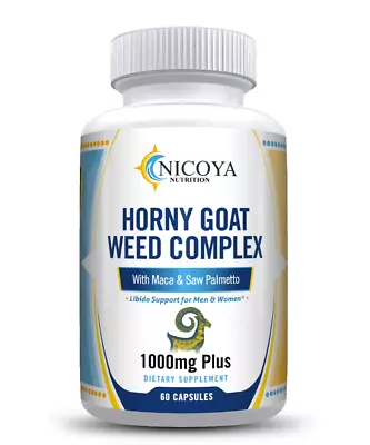 Horny Goat Weed Extract Maca Testosterone Saw Palmetto Ginseng Arginine • $14