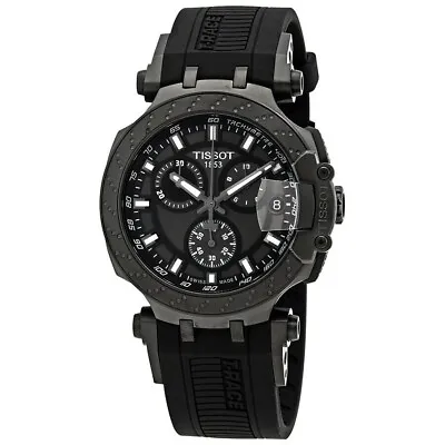 New Tissot T-Race Chronograph Black Anthracite Dial Men's Watch T1154173706103 • $399