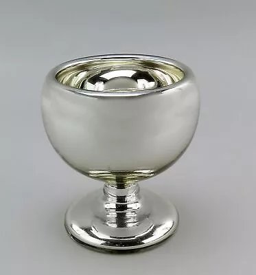1850s Great Mercury Glass Compote Goblet 5 Inches Tall W/ Original Cork Seal • $150