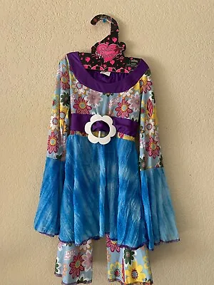 $19.50 • Buy HIPPIE 60’s, 70’s  FLOWER HALLOWEEN COSTUME Child SIZE One Size 3-6 Year Old