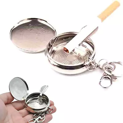 £3.15 • Buy Portable Pocket Ashtray ROUND  Metal Cigarette Travel RANDOM Christmas Gifts