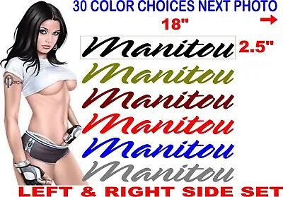 MANITOU TRAILER PONTOON WINDOW  Boat Decal Boats Decals 30 Color Choices • $24