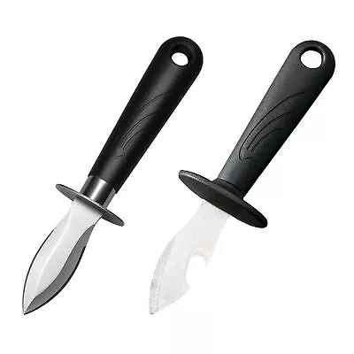 1/2 Pack Stainless Steel Oyster Shucking Knife Clam Shellfish Opener ABS-Handle • $12.82