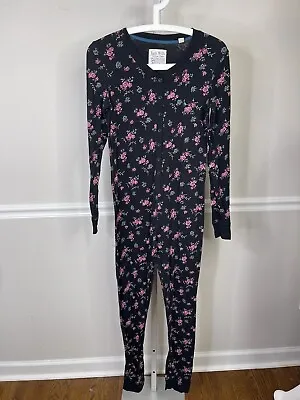 Women’s Jack Wills One Piece Pajamas Size 6 Floral Cotton Union Suit Pjs Comfort • £16.34