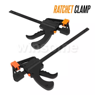 6/12  100/300MM Strong Ratchet F Quick Release Clamp Woodworking Clamps Welding • £8.68