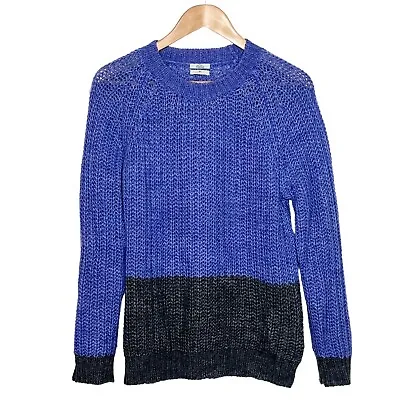 Wallace Madewell Colorblock Pullover Sweater Purple Women’s Size M Mohair Wool • $22.49