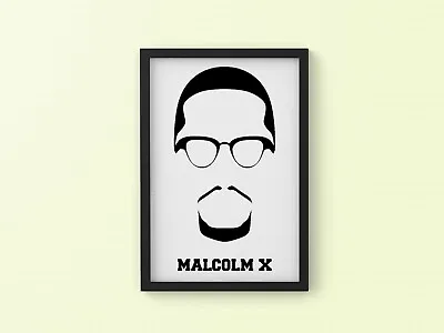 Malcolm X Black Lives Matter A4 Poster Print - Human Rights Movement  • £4.99