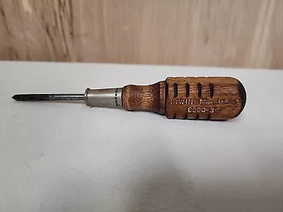 Vintage IRWIN 8000-3” Screwdriver Phillips Head Wooden Handle Old Tool USA • $2