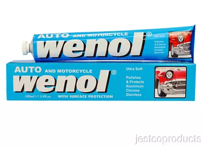 WENOL Metal Polish BLUE Aluminum Brass Silver Gold Chrome Buffing Compound 100ml • $11.97