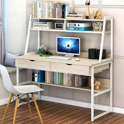 $29.99 • Buy Varossa Large Computer Desk Workstation With Shelves & Draws White Bnib Rrp $219