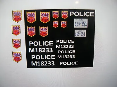 El Paso Texas Police Motorcycle Decals 1:18 • $12.97