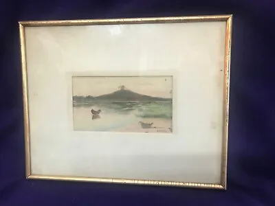 Antique Watercolor Seascape Painting W.d. Parish Farris Windmill Cape Cod • $225