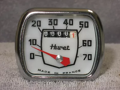 VINTAGE NEW HURET 70 KmH PEUGEOT MOPED SCOOTER SPEEDOMETER SPEEDO HEAD • $59.95