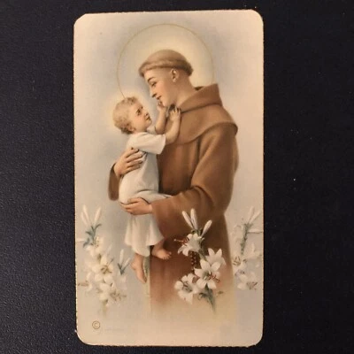 Vintage Catholic Holy Card - St. Anthony Of Padua • $1.75