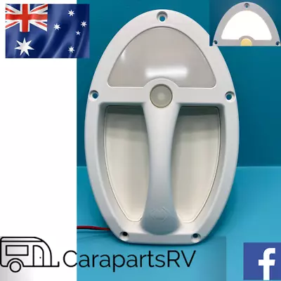 Caravan 12v Tear Drop Grab Handle And Led Night Light. Fully Assembled In White • $91.96