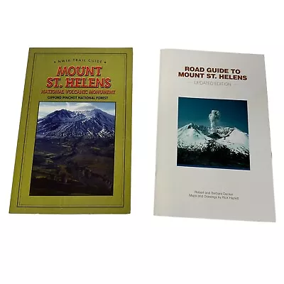 Mt St Helens Books - Set Of 2 -Road Guide & Trail Guide • $15.97