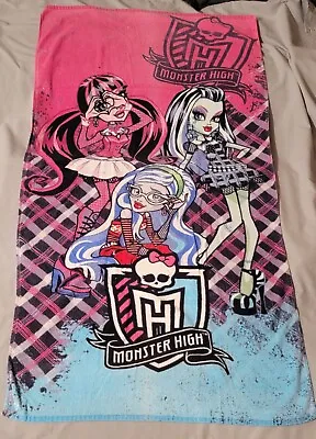 MONSTER HIGH FREAKY FAB Beach Towel 28 X53  2013 FREE SAME DAY SHIPPING • $25.99