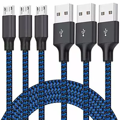 Micro USB Cable  Android Charger Cord Long Nylon Braided Sync And Fast Charging • $15.51