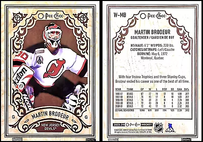 2023-24 O-PEE-CHEE Hockey Martin Brodeur WOODIES WOOD SP #W-MB NJ Devils • $9