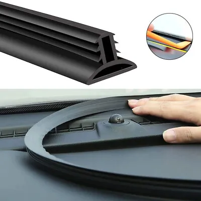 1.6M Black Rubber Car Dashboard Windshield Gap Sealing Strips Trim Accessories • $13.26