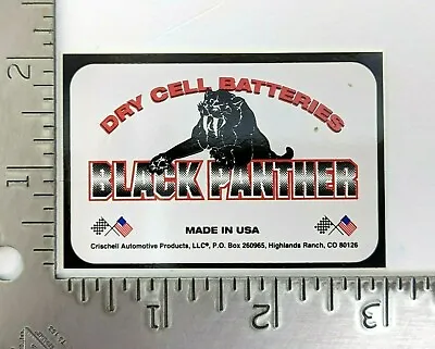 Vintage Black Panther Dry Cell Batteries Racing Sticker USA Decal Crischell • $9.49