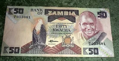 $0.99 • Buy JB RFM 75803 Zambia 1986 50 Kwacha Banknote. Nice Circulated Condition