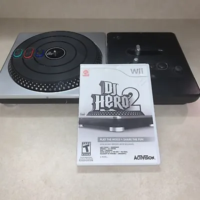 $29.90 • Buy NINTENDO WII DJ Hero Turntable Controller TESTED + And DJ HERO 2 GAME