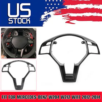 For 2012-2014 Mercedes Benz W176 W204 W212 Steering Wheel Trim Cover AMG Black • $25.98