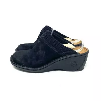 UGG Black Suede Mules Women's Size 9 • $34