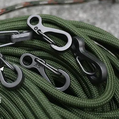 10PCS Mini Carabiner Clip Snap Spring Clasp Hook Keyring Camping Karabiner Tool • $2.08