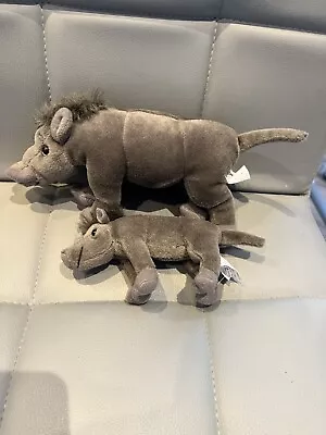 DEAGOSTINI ALL ABOUT MY ANIMAL KINGDOM Soft Toy Plush Set Warthog Mum And Baby • £5