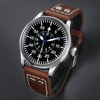 TISELL Type Pilot Type B 43mm Automatic Watch Sapphire Glass Super-Luminova C1 • $209.70