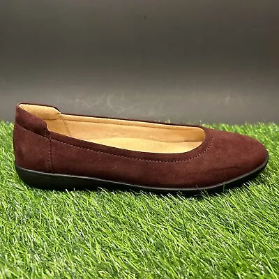 Naturalizer Flexy Flats Womens 7.5 M Maroon Shoes Loafer Slip On Casual Comfort • $18.88