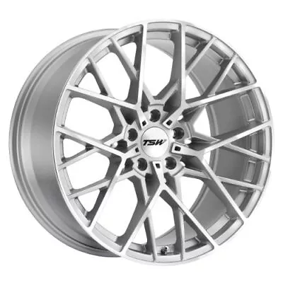 18x8.5 TSW Sebring Silver W/Mirror Cut Face Wheels 5x112 (32mm) Set Of 4 • $1020