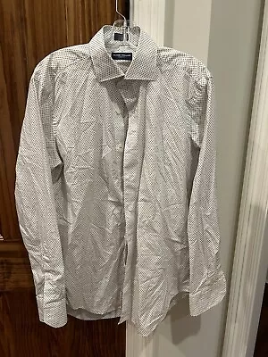 Peter Millar Collection Cotton Button Down Dress Shirt Men’s M Stylish Polka Dot • $17.95