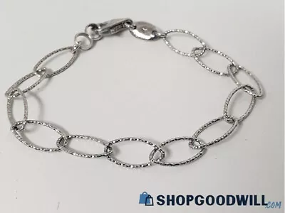 GREAT MADE IN FRANCE CHARLES GARNIER Oval Link Sterling Silver Bracelet 4.2 GR • $69.99