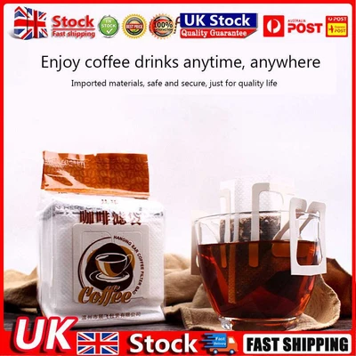 £7.02 • Buy 50pcs Coffee Filter Paper Bags For Office Travel Disposable Tea Coffee Bag Tools
