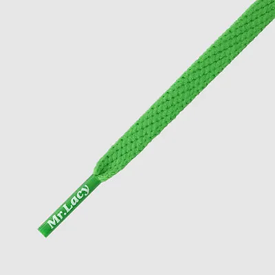 Laces Mr Lacy Skinnies Kelly Green Skinny Flat Shoelaces Slim Laces 6 Mm Wide • £9.48