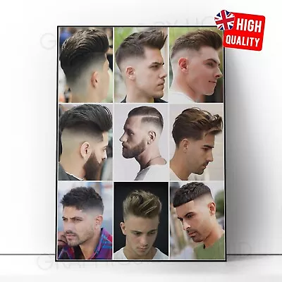 Barber Shop Hair Styles Cuts Window Wall Art Poster Print Designs • £6.99