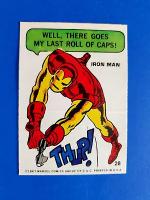 1967 Philadelphia Gum Marvel Super Heroes Stickers #28 Iron Man • $40