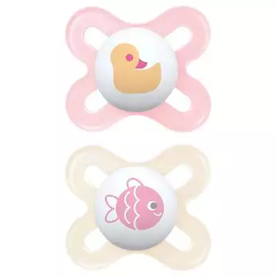 Mam Soother Start 0-2 Months X2 Newborn Baby Infant Skin Friendly Dummy New • £11.99