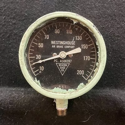 Westinghouse Air Brake Company PSI Gauge/Beacon Gage Co. 3.5 Inch Face • $24.99