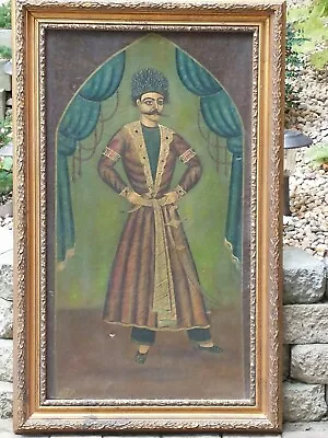 Ali Mohammed Painting Of Shah Qajar Dynasty W.F. 42 In.in Len. 26 In. In Width • $1000