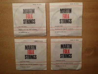 MARTIN FOLK GUITAR STRINGS-4 Different/See Photo-CF MARTIN & CO. USA • $6.49
