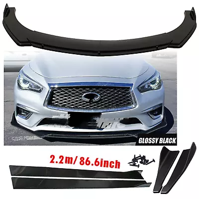 For Infiniti G35 G37 Front Bumper Spoiler + Side Skirts + Rear Lip + Strut Rods • $129.99