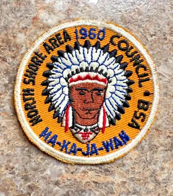 Vintage NORTH SHORE AREA COUNCIL Boy Scout PATCH BSA MA KA JA WAN Camp 1960 • $6.99