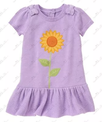 Nwt  Flawed Gymboree Sunflower Smiles Sunflower Sweater  Dress Sz 5t • $29.99