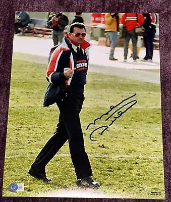 MIKE DITKA Signed Bears FINGER 11x14 PHOTO Beckett Auth (BAS) • $89.95