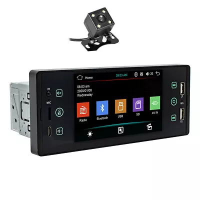 5in Car MP5 Player FM Radio Single 1DIN Touch Screen Bluetooth Mirror Link+Cam • $91.70