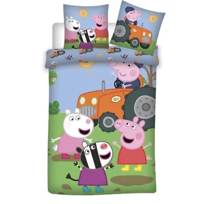 £16.99 • Buy Lovely Peppa Pig George Tractor Baby Toddler Bedding Set 100% COTTON Cot Cotbed